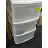 Image 1 : PLASTIC STORAGE WITH CONTENTS ON CASTORS