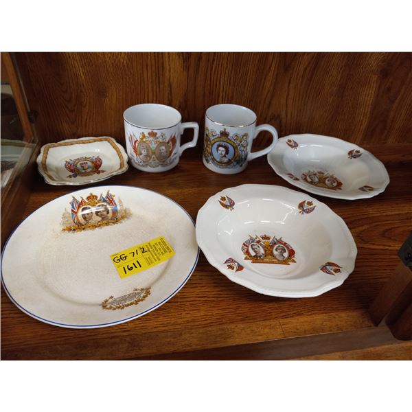 LOT OF ROYALTY BOWL, PLATE AND MUGS