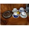 Image 1 : LOT OF CHINA TEA CUPS SAUCERS AND SILVER PLATE