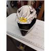 Image 1 : WHITE PINK AND GREY MOTORCYCLE HELMET, MISSING BLACK SCREW ON CAP ON 1 SIDE OF VISOR