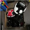 Image 2 : BOX OF MISC FIGHT PROTECTION, GLOVES, HEAD GEAR ETC