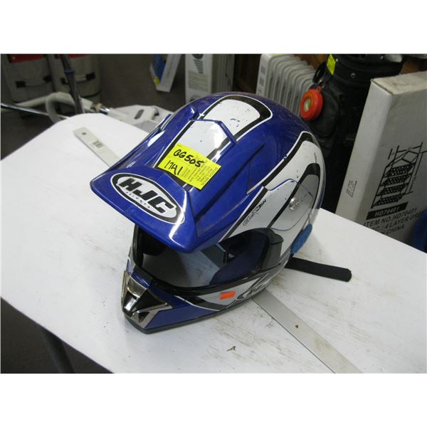 BLUE AND WHITE HELMET