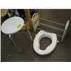 Image 1 : BATHTUB STOOL, TOILET SEAT AND RACK