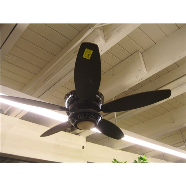 LARGE BLACK LIGHT FIXTURE/FAN.