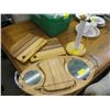 Image 1 : CHEESE CUTTING AND SERVING PLATTER, CUTTING BOARDS AND PAPER TOWEL HOLDER