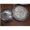 Image 2 : 2 PCES OF CRYSTAL GLASSWARE AND 2 SERVING TRAYS
