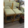 Image 2 : SET OF 4 OAK CHAIRS WITH GREY UPHOLSTERY