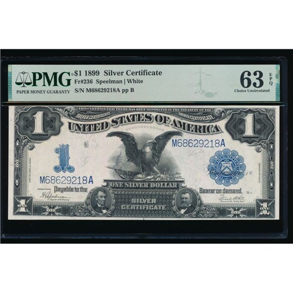 1899 $1 Black Eagle Silver Certificate PMG 63EPQ