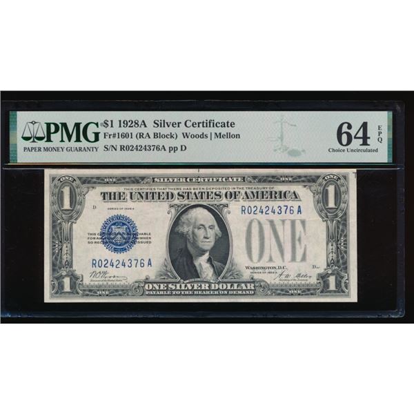 1928A $1 Silver Certificate PMG 64EPQ