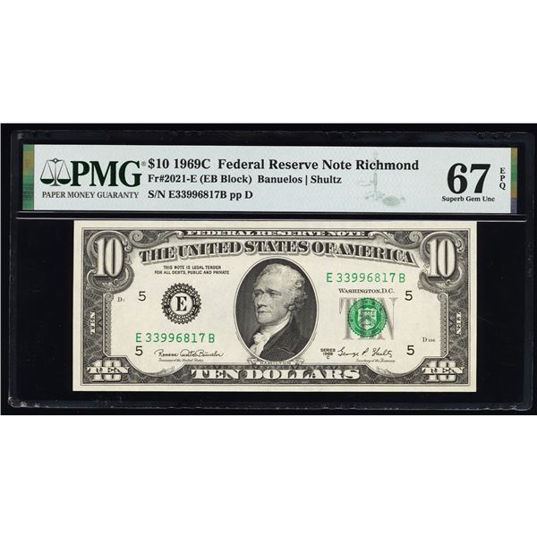 1969C $10 Richmond FRN PMG 67EPQ