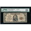 Image 1 : 1929 $50 Low Serial Duluth MN National PMG 25