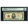 Image 1 : 1928F $5 STAR Legal Tender Note PMG 30