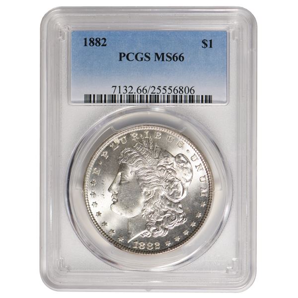 1882 $1 Morgan Silver Dollar PCGS MS66