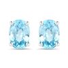 Image 1 : Plated Rhodium 2.40ctw Blue Zircon Earrings