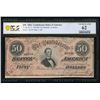 Image 1 : 1864 $50 T-66 Confederate PCGS 62