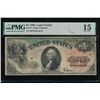 Image 1 : 1869 $1 Rainbow Legal Tender Note PMG 15