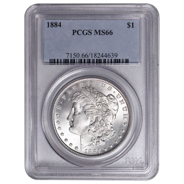 1884 $1 Morgan Silver Dollar PCGS MS66