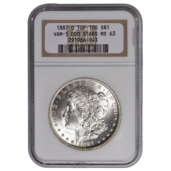 1887-O $1 Morgan Silver Dollar NGC MS63