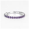 Image 3 : Plated Rhodium 0.78ctw Amethyst Ring