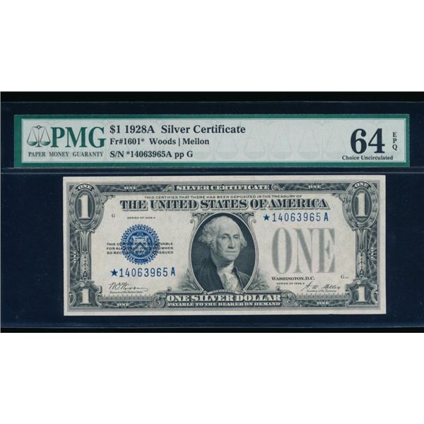 1928A $1 STAR Silver Certificate PMG 64EPQ