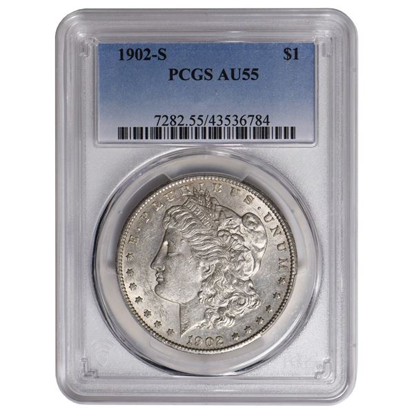 1902-S $1 Morgan Silver Dollar PCGS AU55