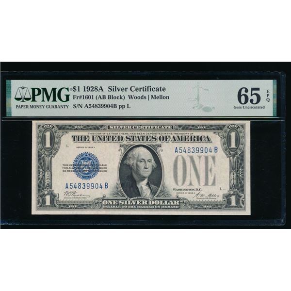 1928A $1 Silver Certificate PMG 65EPQ