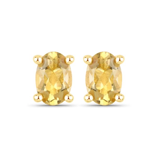 Plated 18KT Yellow Gold 0.86ctw Citrine Earrings