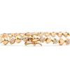 Image 2 : Plated 18KT Yellow Gold Diamond Heart Bracelet