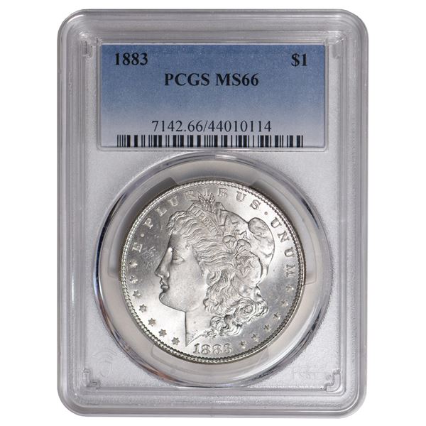 1883 $1 Morgan Silver Dollar PCGS MS66