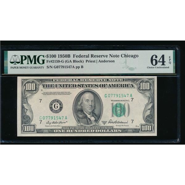 1950B $100 Chicago FRN PMG 64EPQ