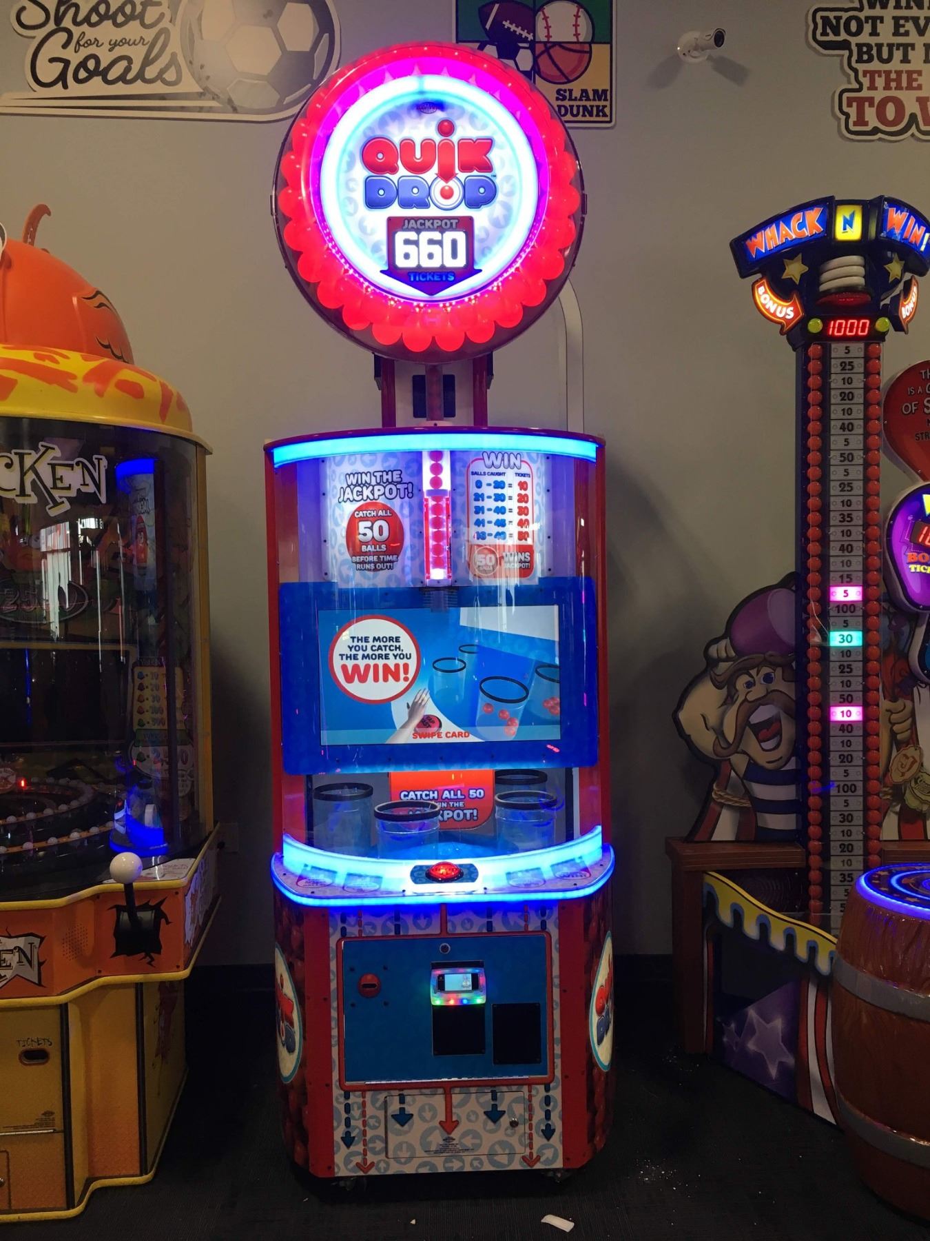 QUICK DROP ARCADE GAME MACHINE (MODEL AAGMQD110V; S/N 2305)