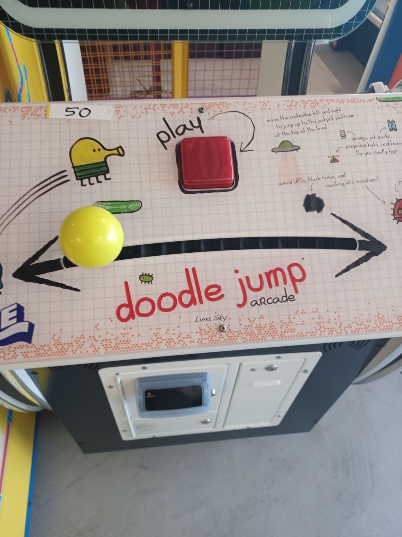 DOODLE JUMP ARCADE GAME MACHINE (MODEL DJ1100X; S/N DJC15 2142)