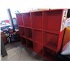 Image 3 : RED SHELVING UNIT: 12"D x 72"L x 60"H