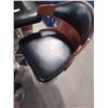 Image 2 : 4- ADJUSTABLE WOOD BAR STOOLS w/ VINYL SEATING