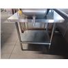 Image 1 : STAINLESS STEEL TABLE APPROX: 30"H x 36" SQ.