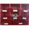 Image 2 : SMALL: RACK OF BINS 9" x 36" x 25" & CONTENTS.