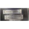 Image 7 : KEN SUN AIR COMRESSOR, 2-CASH DRAWERS (IN LARGE BLACK TOTE w/BLUE LID) + RECYCLE BIN, 2-BLACK JACKET