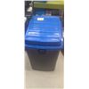 Image 8 : KEN SUN AIR COMRESSOR, 2-CASH DRAWERS (IN LARGE BLACK TOTE w/BLUE LID) + RECYCLE BIN, 2-BLACK JACKET
