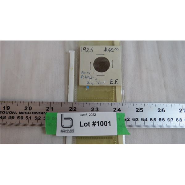 1925 Canadian Penny-extra fine