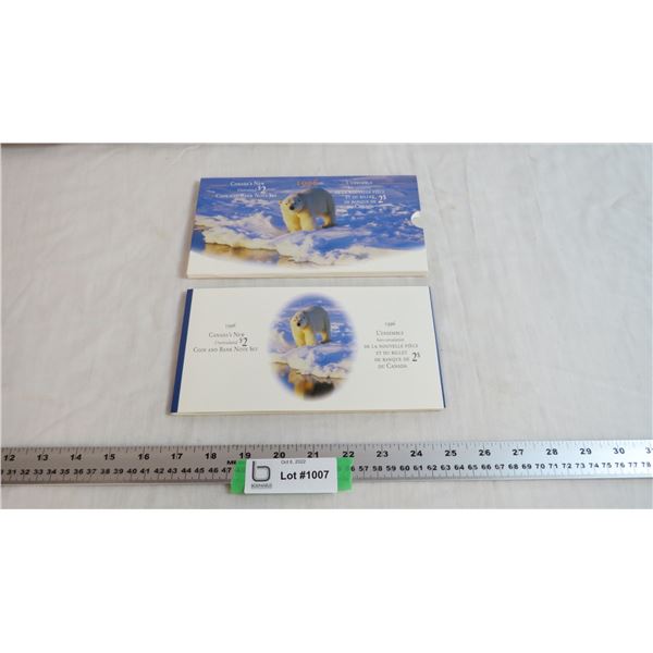 1996 Canadian Uncirculated $2 Coin and Bank Note Set
