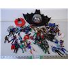 Image 1 : Plastic tote of over 30 small superhero figures and 2 toys