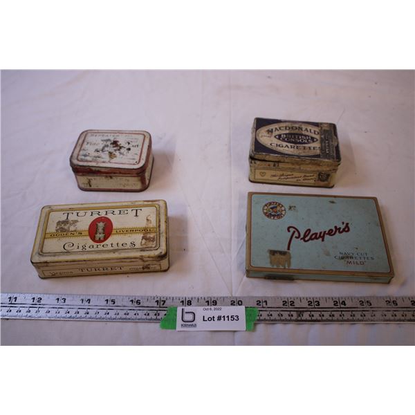 (4) Vintage Tobacco/Cigarette Tins