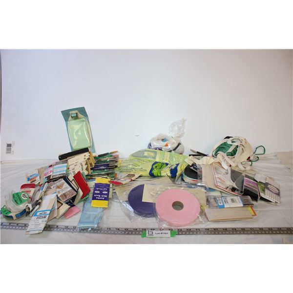 Box of Assorted Ribbon and Patches