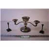 Image 1 : (3) Silver Candle Holders