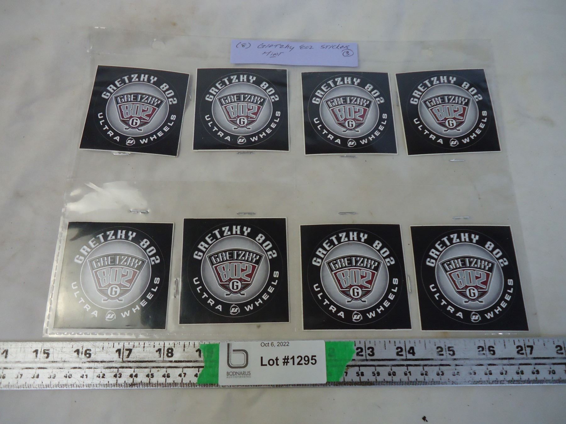 (8) Gretzky 802 Stickers (Mint) - Bodnarus Auctioneering