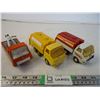 (3) Small Tonka Trucks, 2 Gasoline trucks and 1 tow truck