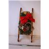 Image 1 : Christmas Wooden Sleigh Decoration