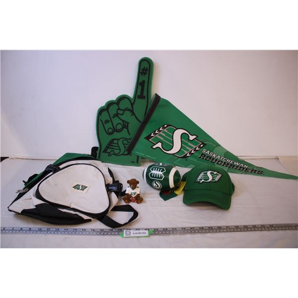 (6) Assorted Saskatchewan Roughriders Fan Gear