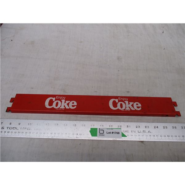 Enjoy Coke rack front - 19" long