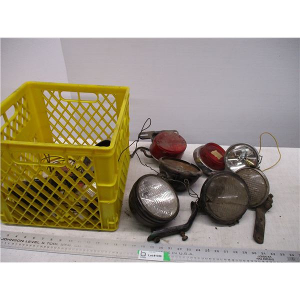 Tractor lights with crate